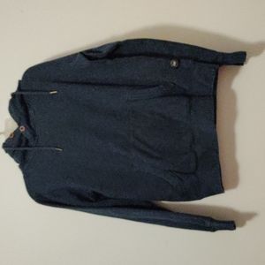 Express women's size medium navy blue fleece lined hooded sweatshirt